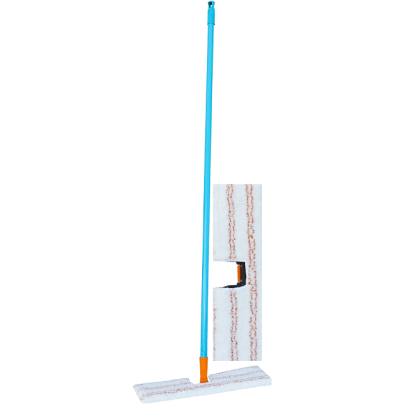 Mop plat cu 2 fete, coada metalica 123 cm